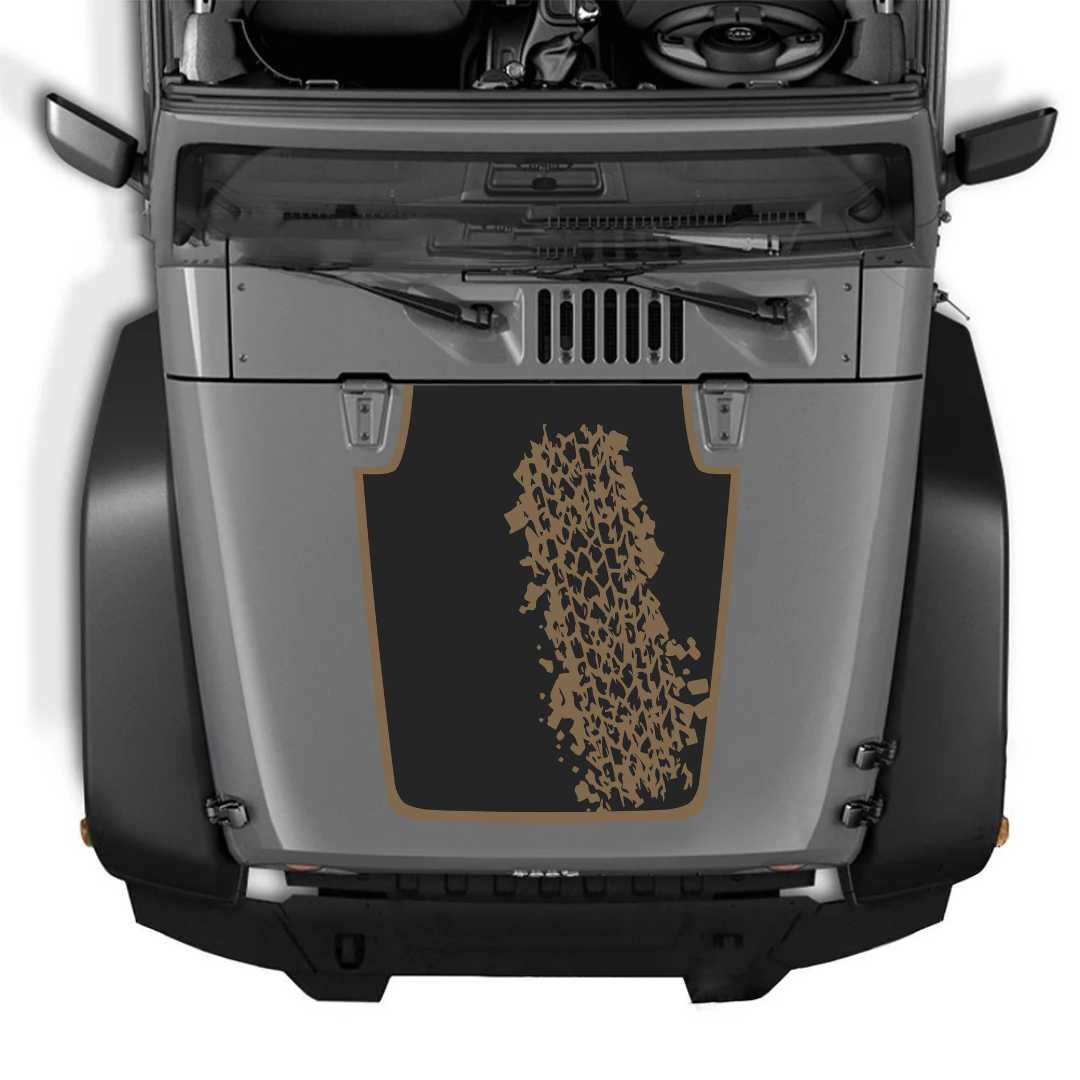 Hood Decal/Sticker - MUD Style Kit - for Jeep Wrangler JK/JKU – Made in Canada