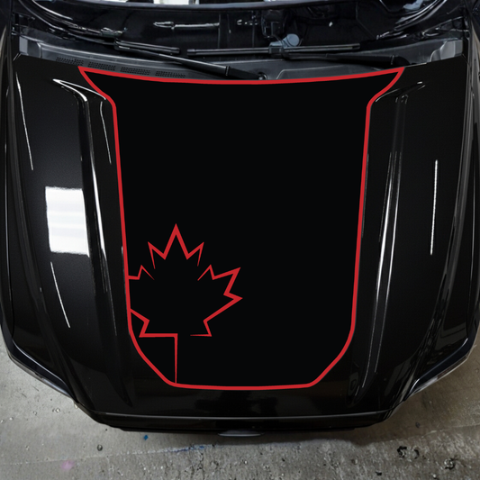 Hood Panel Decal/Sticker - Canada Leaf Graphic Kit - For Toyota Tacoma 2016-2023 - Premium Vinyl