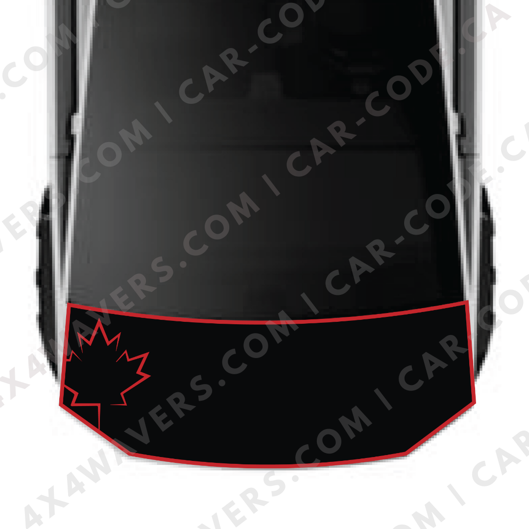 Hood Panel Decal/Sticker - Maple Leaf Graphic Kit - For Tesla Cybertruck - Premium Vinyl
