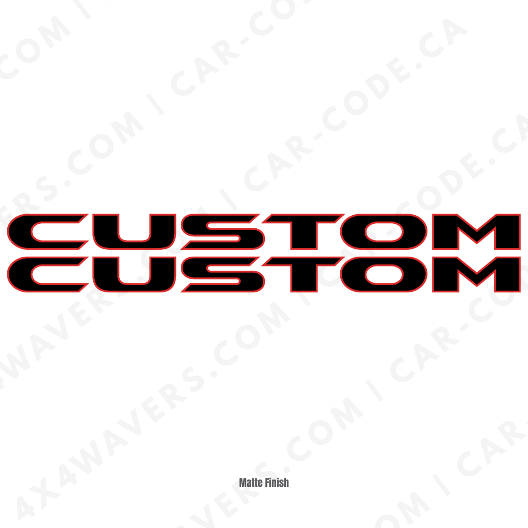 Decal Sticker Kit for Hood Sides – Custom Style Vinyl Car Decals for Jeep Wrangler Models – 2x Custom Decals – Made in Canada