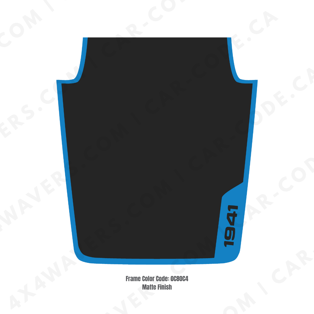 Decal Sticker Kit for JK Hood 1941 Style – Vinyl Car Decals for Jeep Wrangler Models – Made in Canada Compatible with JK 2007 - 2018