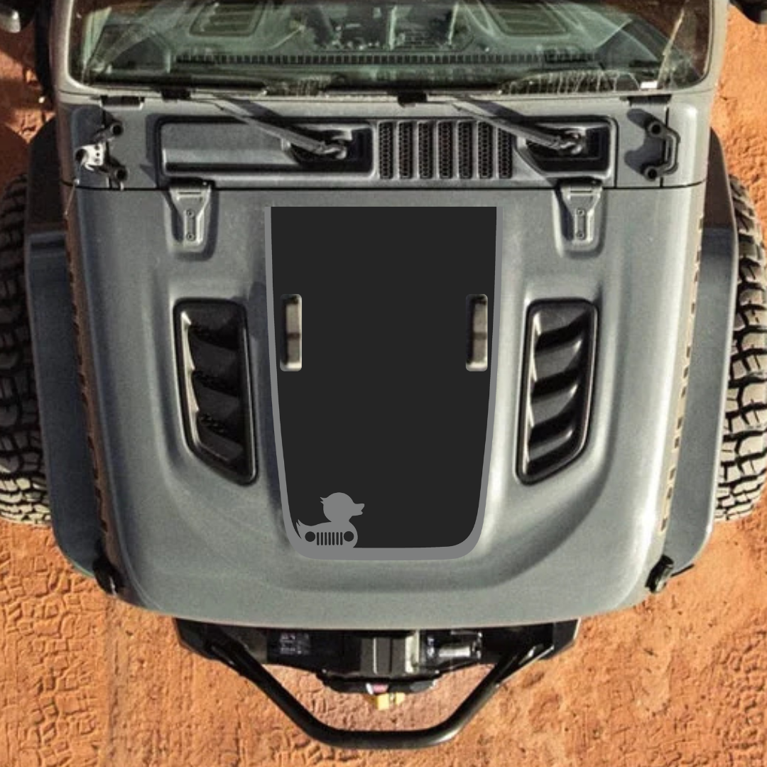 Hood Decal/Sticker – for JL/JLU/JT/4XE Rubicon Hood – Made in Canada