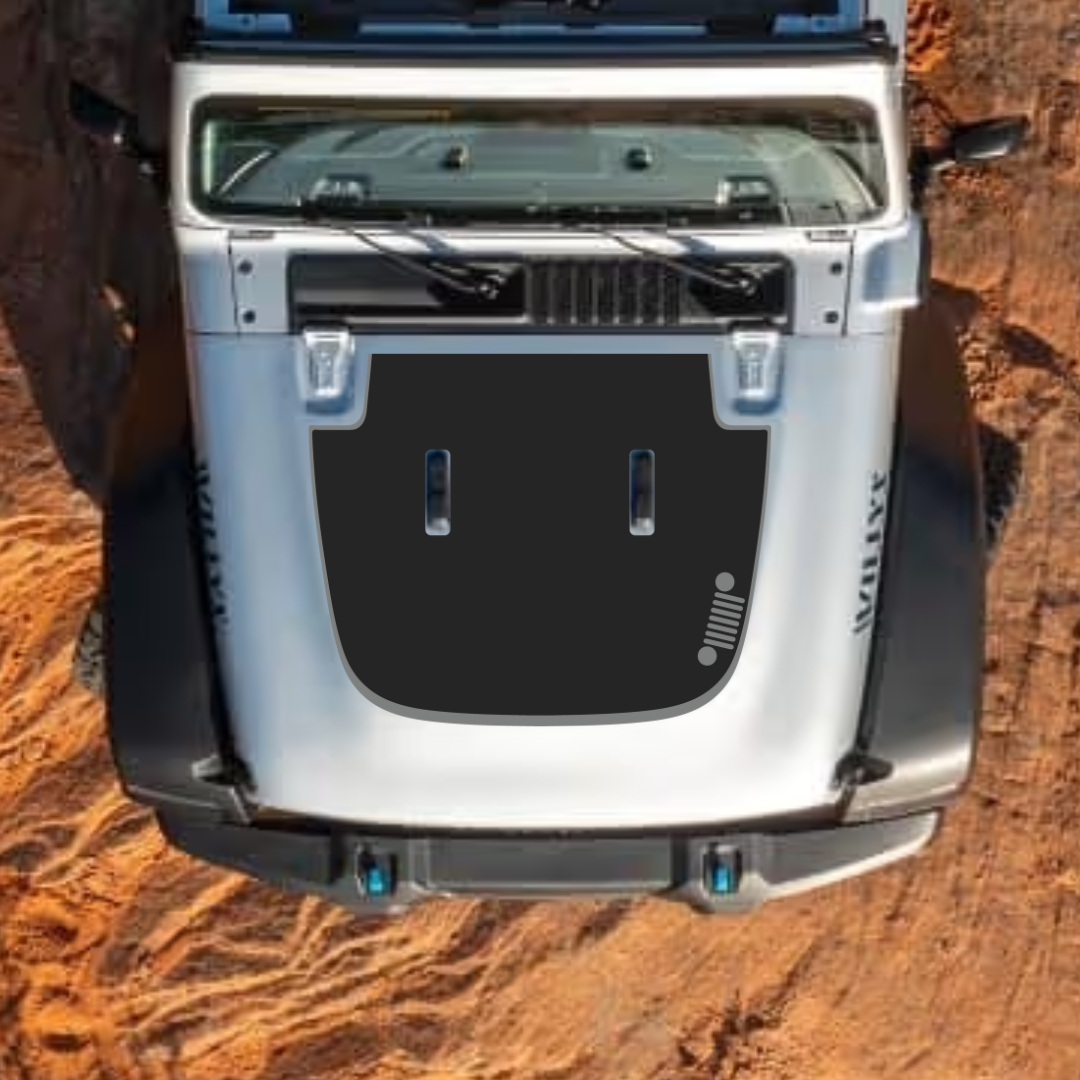 Decal Sticker Kit for JL SAHARA Hood – Vinyl Car Decals for Jeep Wrangler Models – Made in Canada - Compatible with JL 2018 - 2025