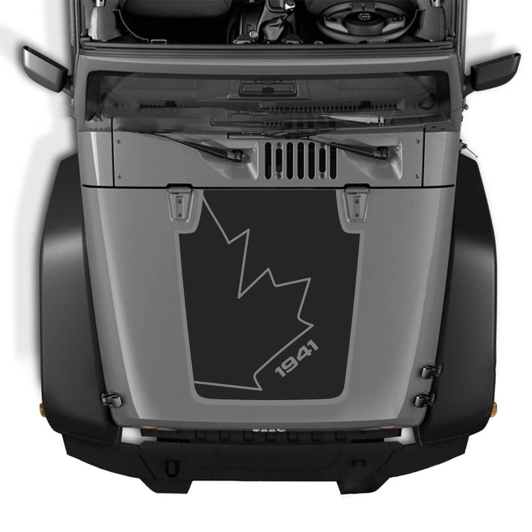 Hood Decal/Sticker - CANADA Style Kit – for JK 2007-2018  – Made in Canada