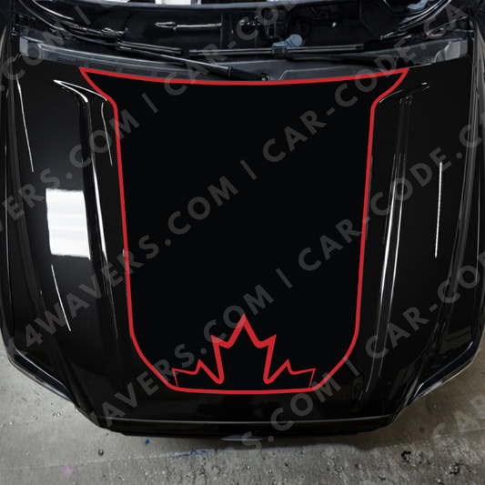 Hood Panel Decal/Sticker - Canada Style Graphic Kit - For Toyota Tacoma 2016-2023 - Premium Vinyl