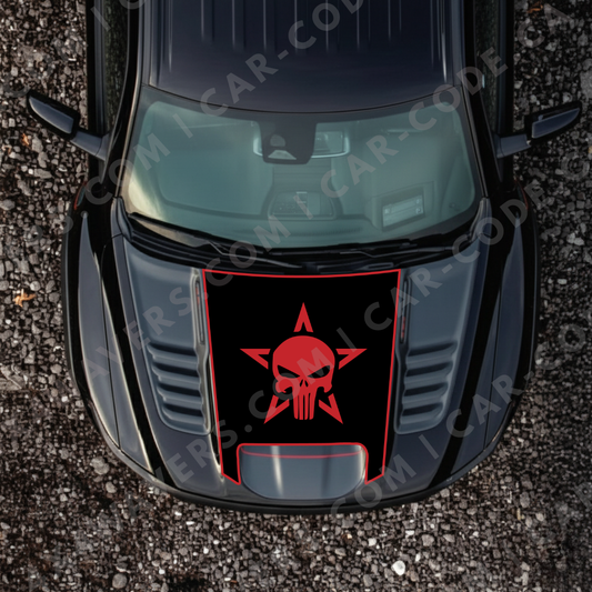 Hood Panel Decal/Sticker - Star Style Graphic Kit - For Ram 1500 2019-2024 TRX - Premium Vinyl