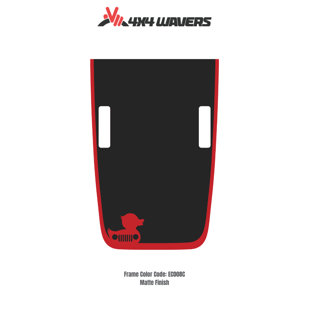 DUCK Decal Sticker Kit for JL Rubicon Hood – Vinyl Car Decals for Jeep Wrangler Models – Made in Canada - Compatible with JL 2018 - 2025