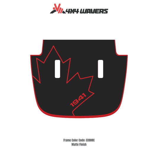 CANADA 1941 Decal Sticker Kit for JL SAHARA Hood – Vinyl Car Decals for Jeep Wrangler Models – Made in Canada - Compatible with JL 2018 - 2025