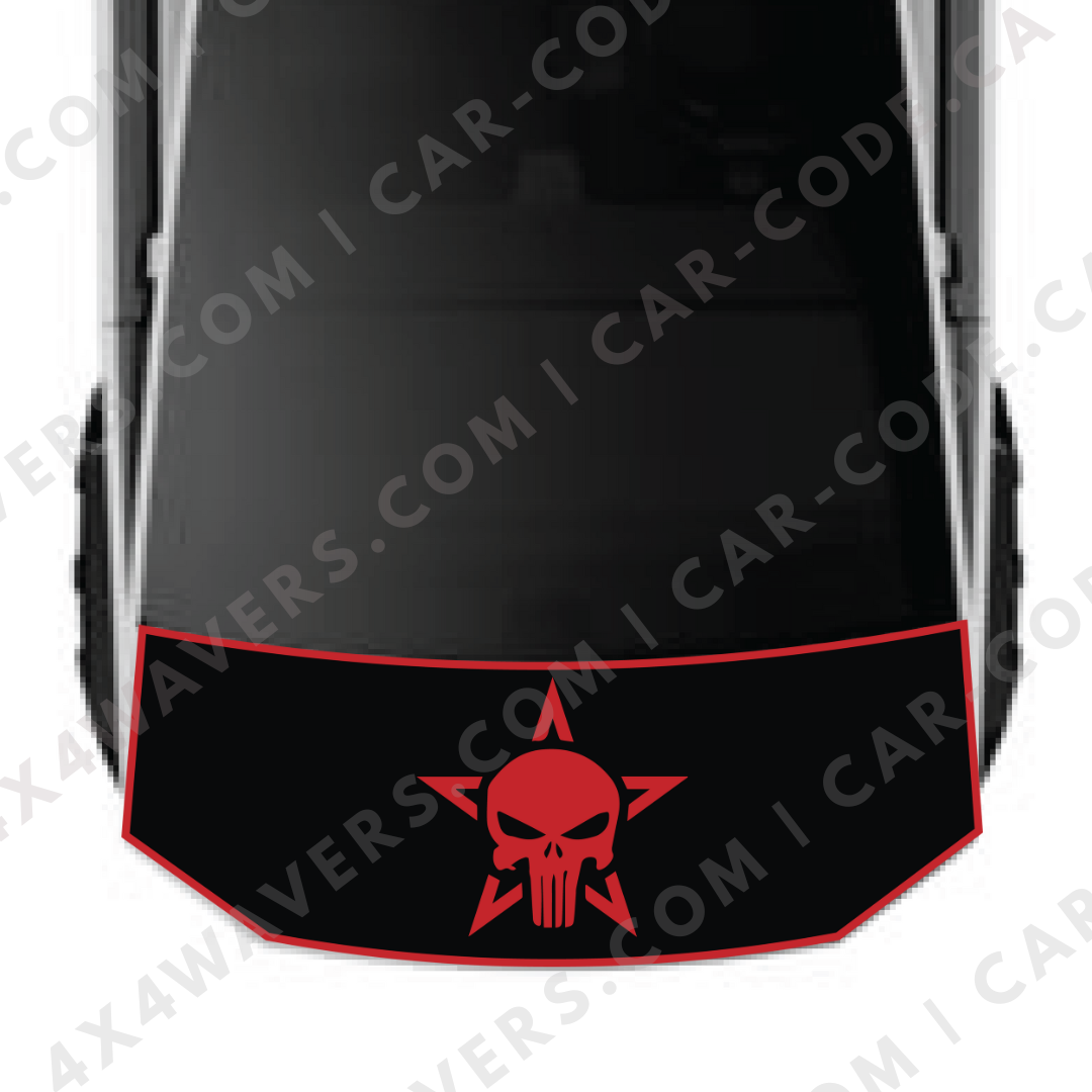 Hood Panel Decal/Sticker - Star Style Graphic Kit - For Tesla Cybertruck - Premium Vinyl