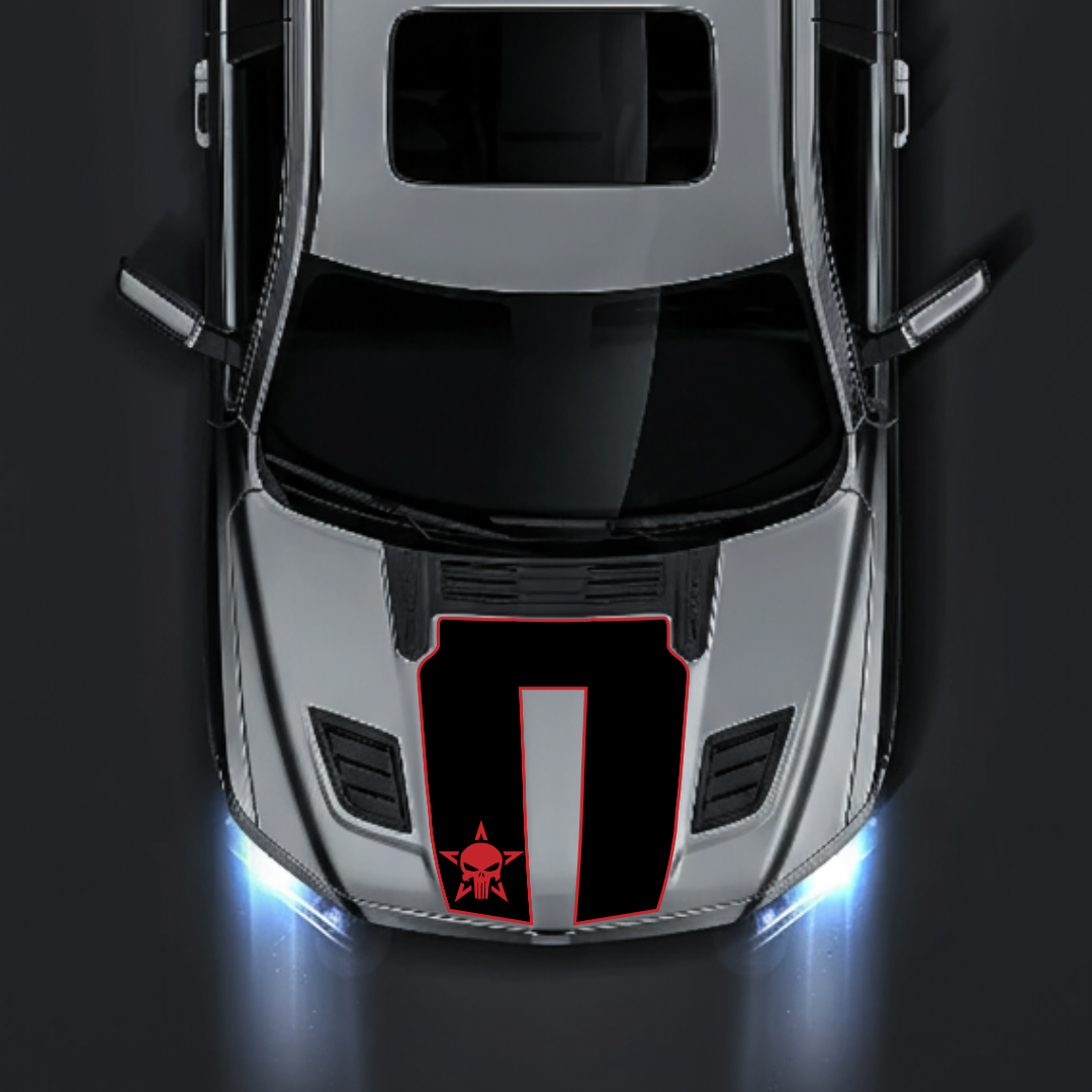 Hood Panel Decal/Sticker - Star Style Graphic Kit - For Ram 1500 2019-2025 Rebel - Premium Vinyl