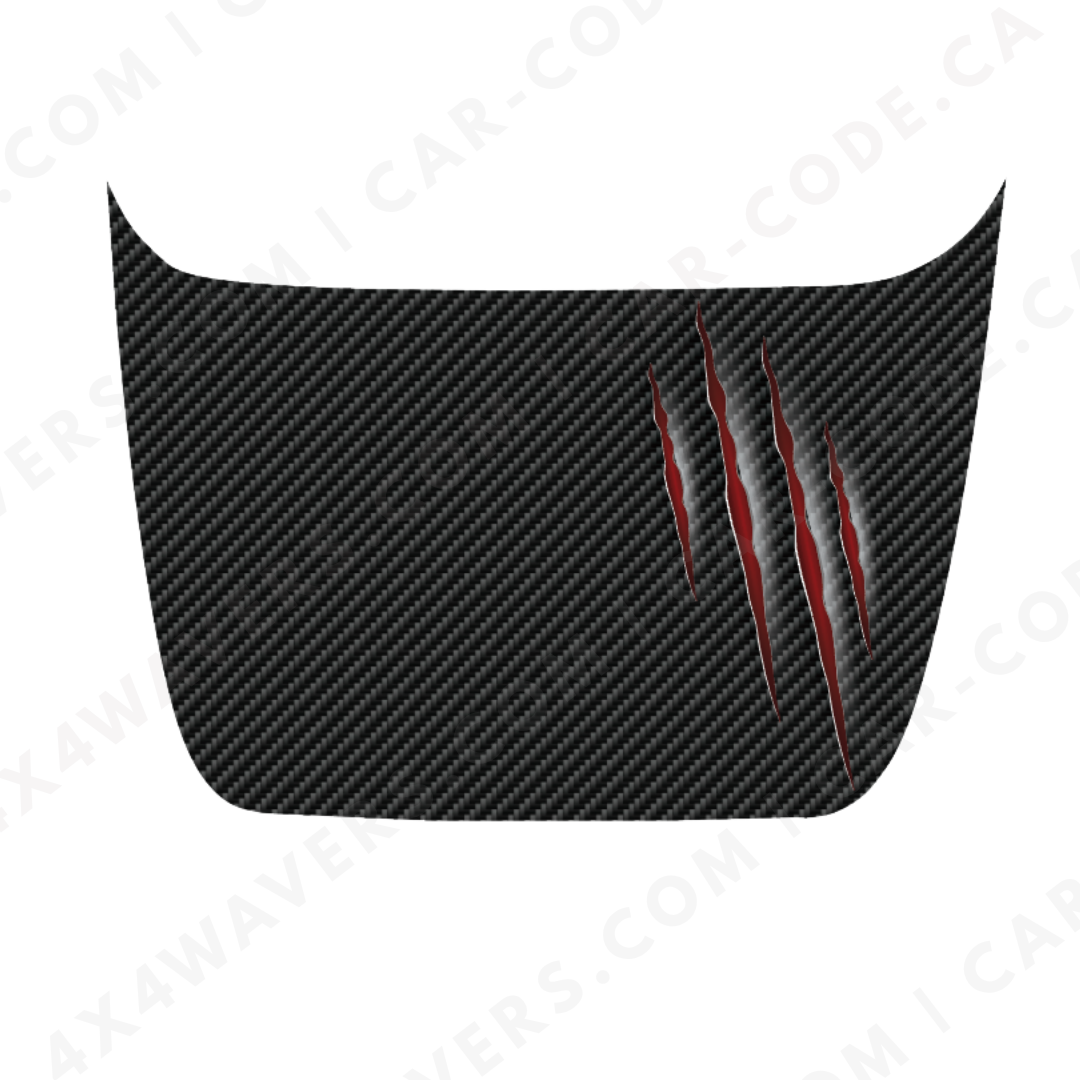 Hood Panel Decal/Sticker - Carbon Series - For Ford F-150 Raptor 2017-2025 - Matte Printed 3M or Avery Cut-Vinyl