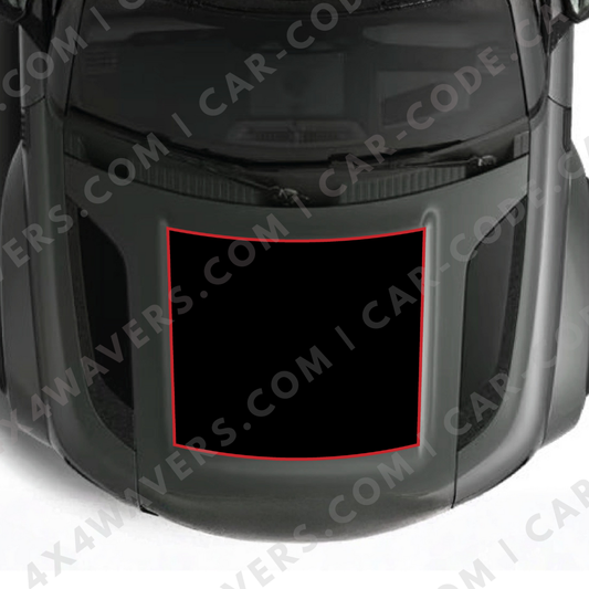 Hood Panel Decal/Sticker - Plain Style Graphic Kit - For Land Rover Defender 2020-2024 - Premium Vinyl