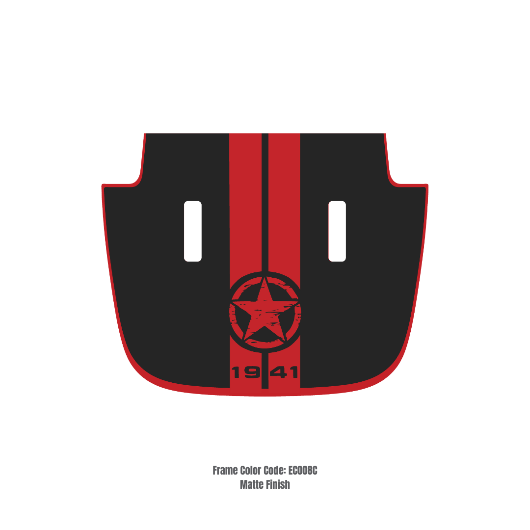 Hood Decal/Sticker - Star Stripe Style Kit – for JL/JLU/JT/4XE Sahara Hood – Made in Canada