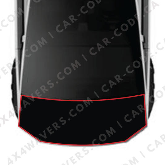 Hood Panel Decal/Sticker -  Plain Style Graphic Kit - For Tesla Cybertruck - Premium Vinyl