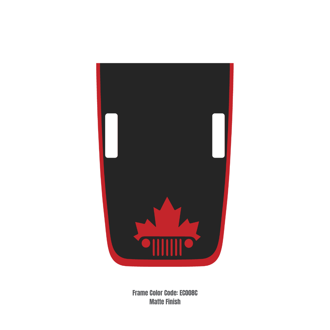 Hood Decal/Sticker – CANADA Style Kit – for JL/JLU/JT/4XE Rubicon Hood – Made in Canada