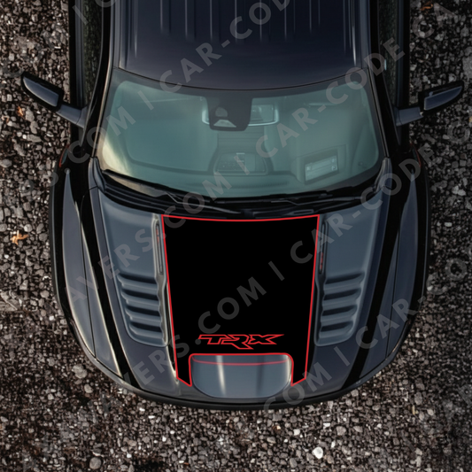 Hood Panel Decal/Sticker - Sports Style Graphic Kit - For Ram 1500 2019-2024 TRX - Premium Vinyl