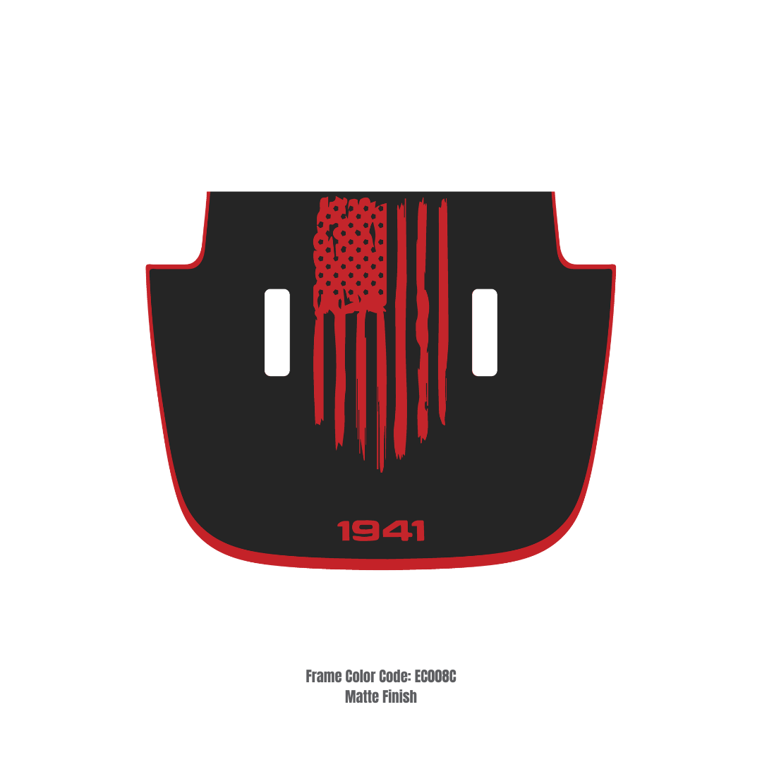 Hood Decal/Sticker - America 1941 Style Kit – for JL/JLU/JT/4XE Sahara Hood – Made in Canada