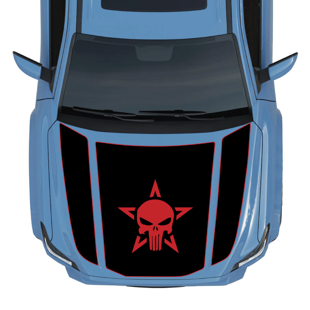 Hood Panel Decal/Sticker - Star Style Graphic Kit - For Toyota 4Runner 2014-2024 - Premium Vinyl