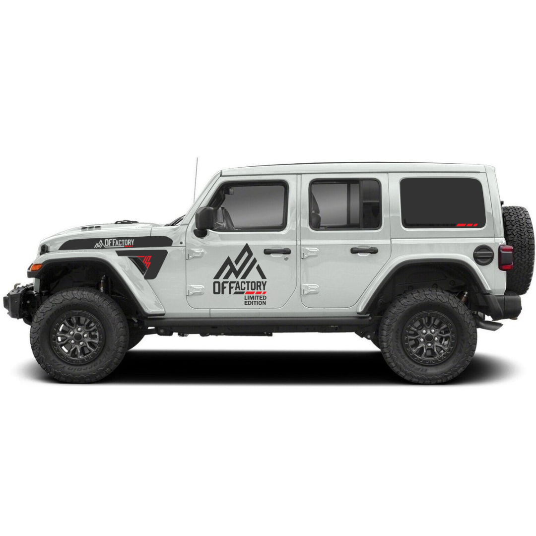 Full Body Decal Kit - OFFACTORY Limited Edition - For Jeep Wrangler JL / JLU 2018+ - Hood, Fender, Door, Rear Window and Tailgate Graphics - Premium Vinyl