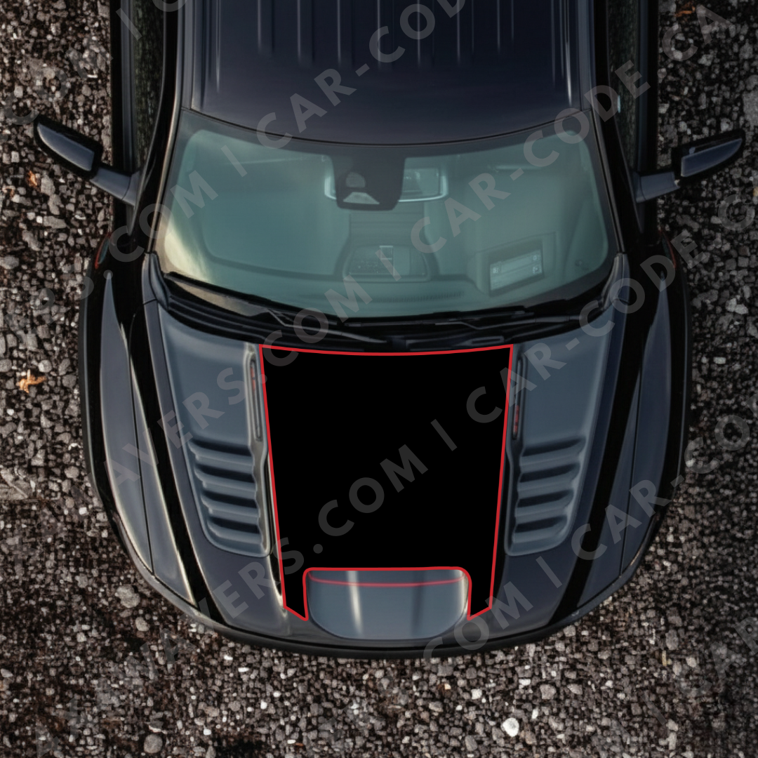 Hood Panel Decal/Sticker - Plain Style Graphic Kit - For Ram 1500 2019-2024 TRX - Premium Vinyl