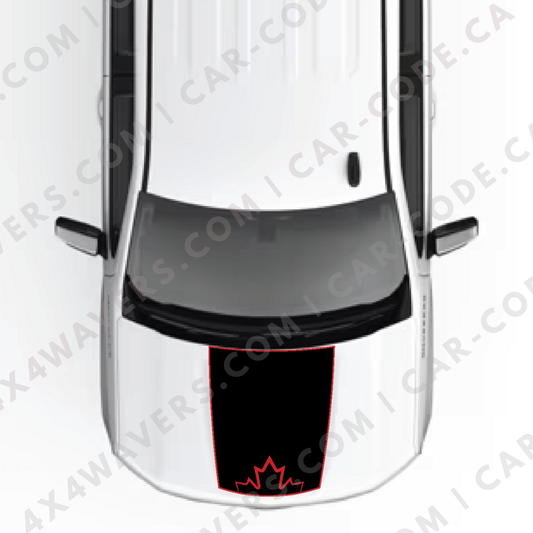 Hood Panel Decal/Sticker - Canada Style Graphic Kit - For Chevrolet Silverado 2019-2024 - Premium Vinyl
