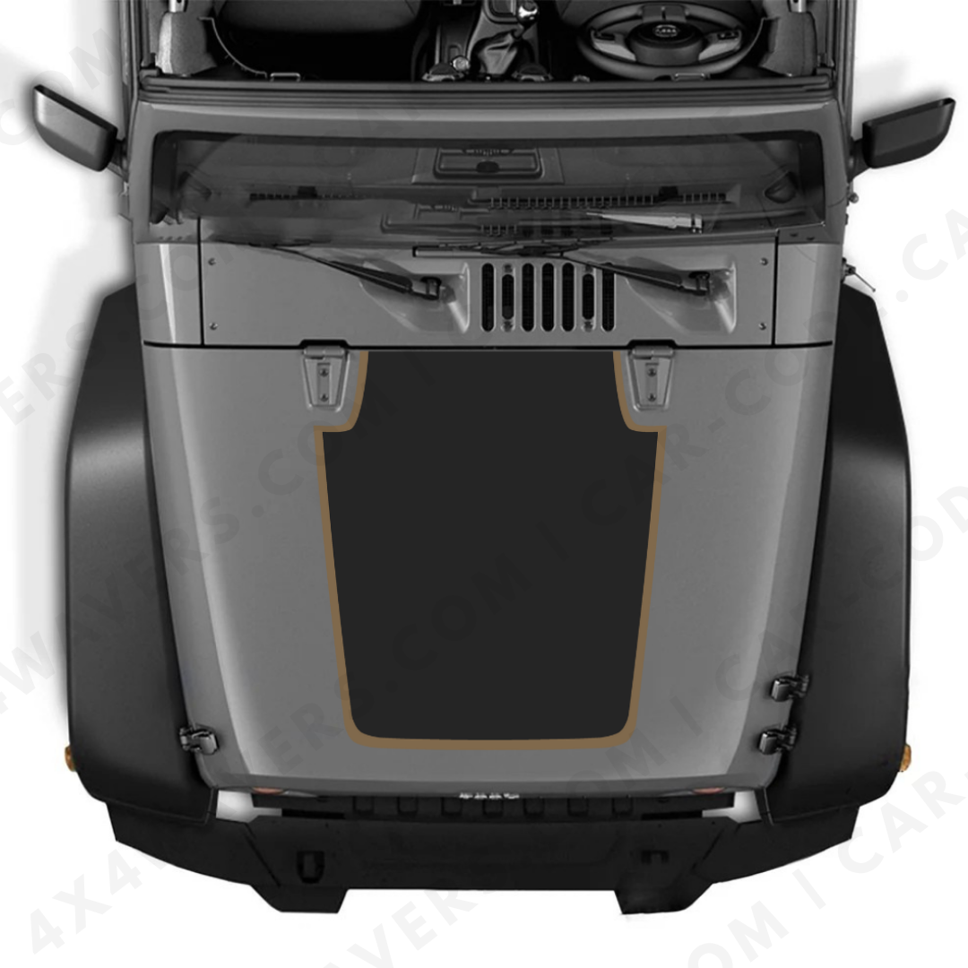 Decal Sticker Kit for JK Hood  – Vinyl Car Decals for Jeep Wrangler Models – Made in Canada Compatible with JK 2007 - 2018