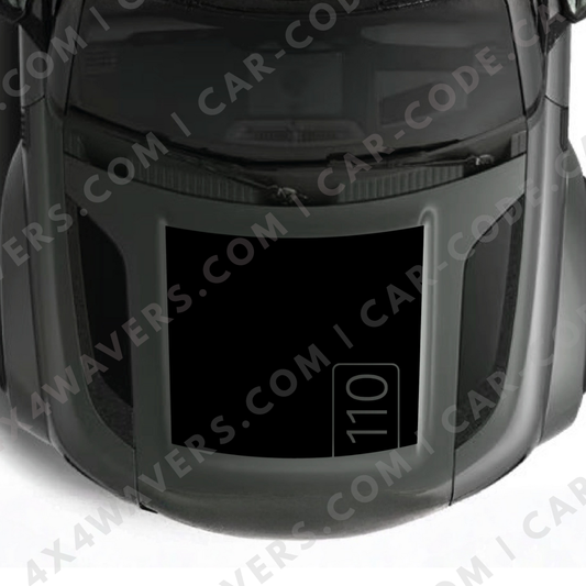 Hood Panel Decal/Sticker - 110 Graphic Kit - For Land Rover Defender 2020-2024 - Premium Vinyl (Copy)