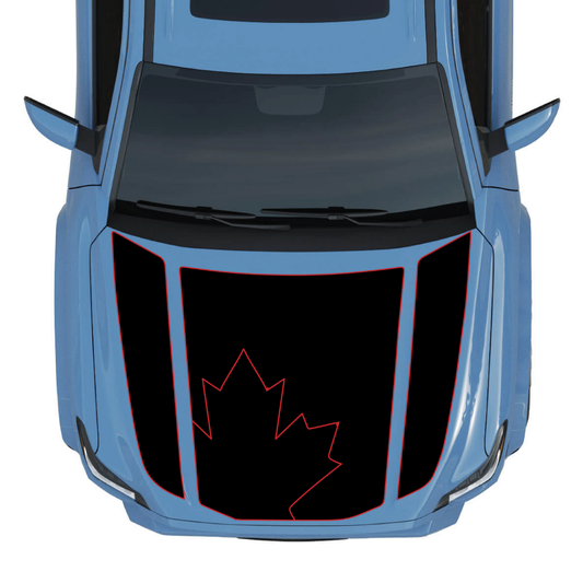 Hood Panel Decal/Sticker - Maple Leaf Graphic Kit - For Toyota 4Runner 2014-2024 - Premium Vinyl
