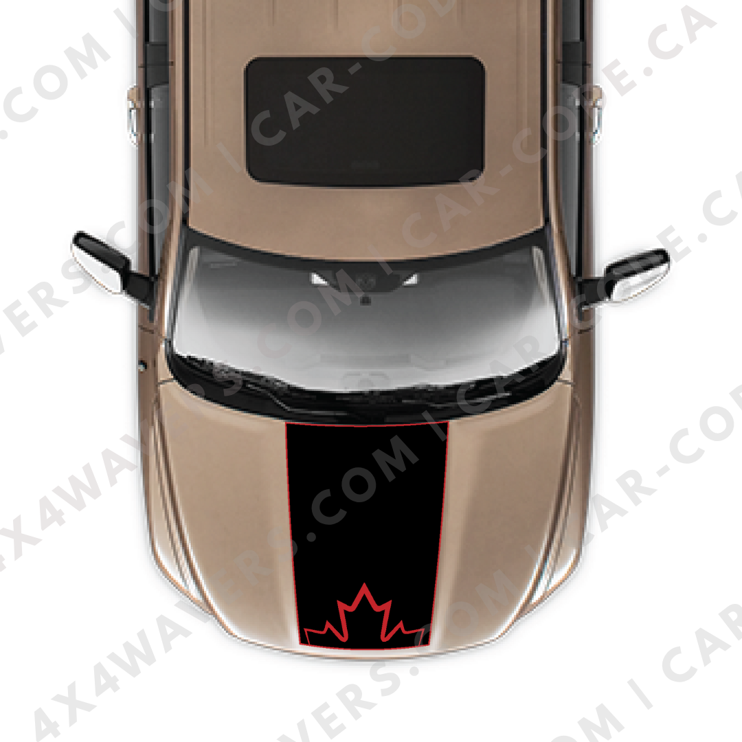 Hood Panel Decal/Sticker - Canada Style Graphic Kit - For Ram 1500 2009-2018 - Premium Vinyl