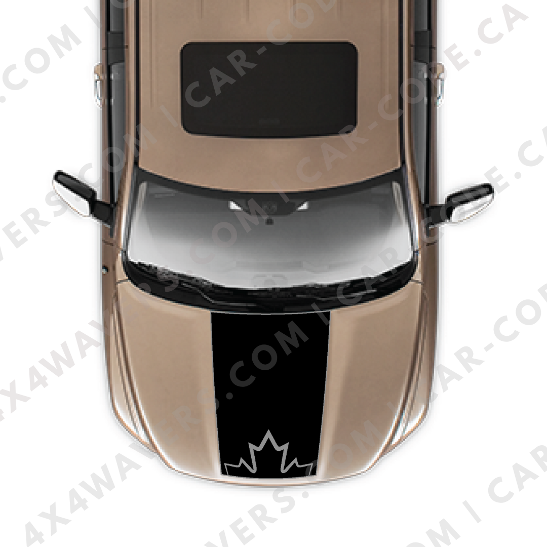 Hood Panel Decal/Sticker - Canada Style Graphic Kit - For Ram 1500 2009-2018 - Premium Vinyl