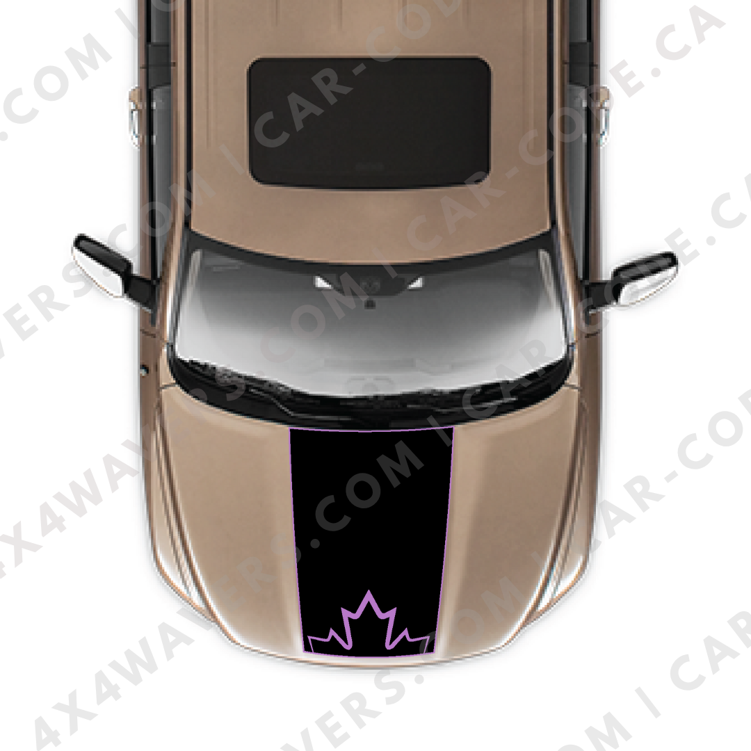 Hood Panel Decal/Sticker - Canada Style Graphic Kit - For Ram 1500 2009-2018 - Premium Vinyl