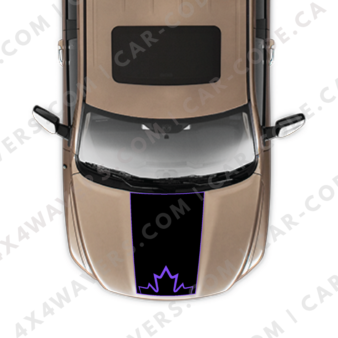 Hood Panel Decal/Sticker - Canada Style Graphic Kit - For Ram 1500 2009-2018 - Premium Vinyl