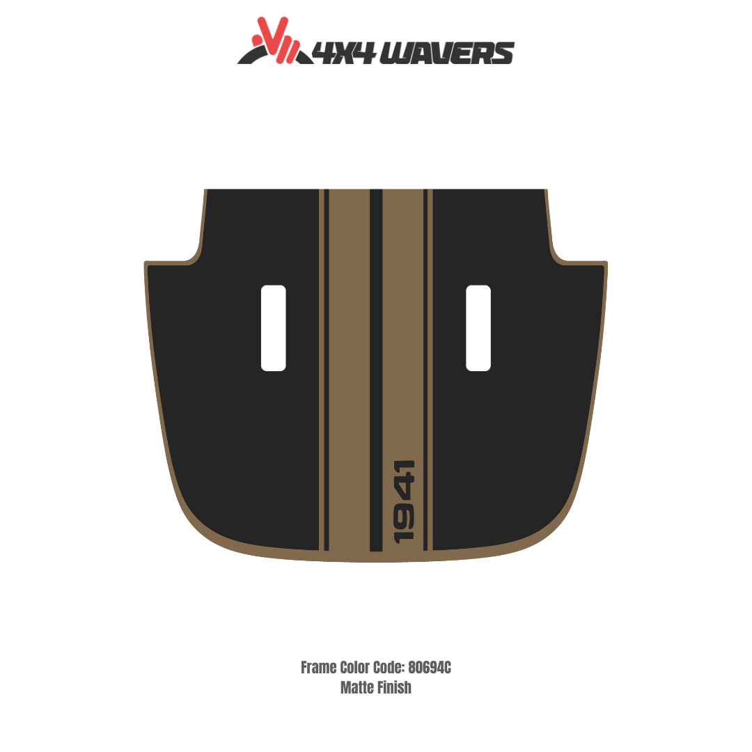 STRIPE Decal Sticker Kit for JL SAHARA Hood – Vinyl Car Decals for Jeep Wrangler Models – Made in Canada - Compatible with JL 2018 - 2025