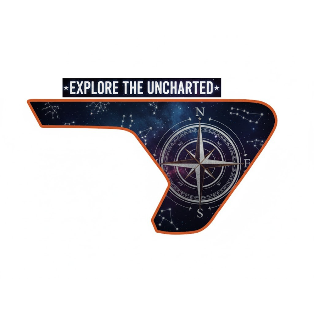 Fender Insert Decal/Sticker - Compass Graphic Kit - For Jeep Wrangler/Gladiator JL/JLU/JT 2018+ - Premium Vinyl