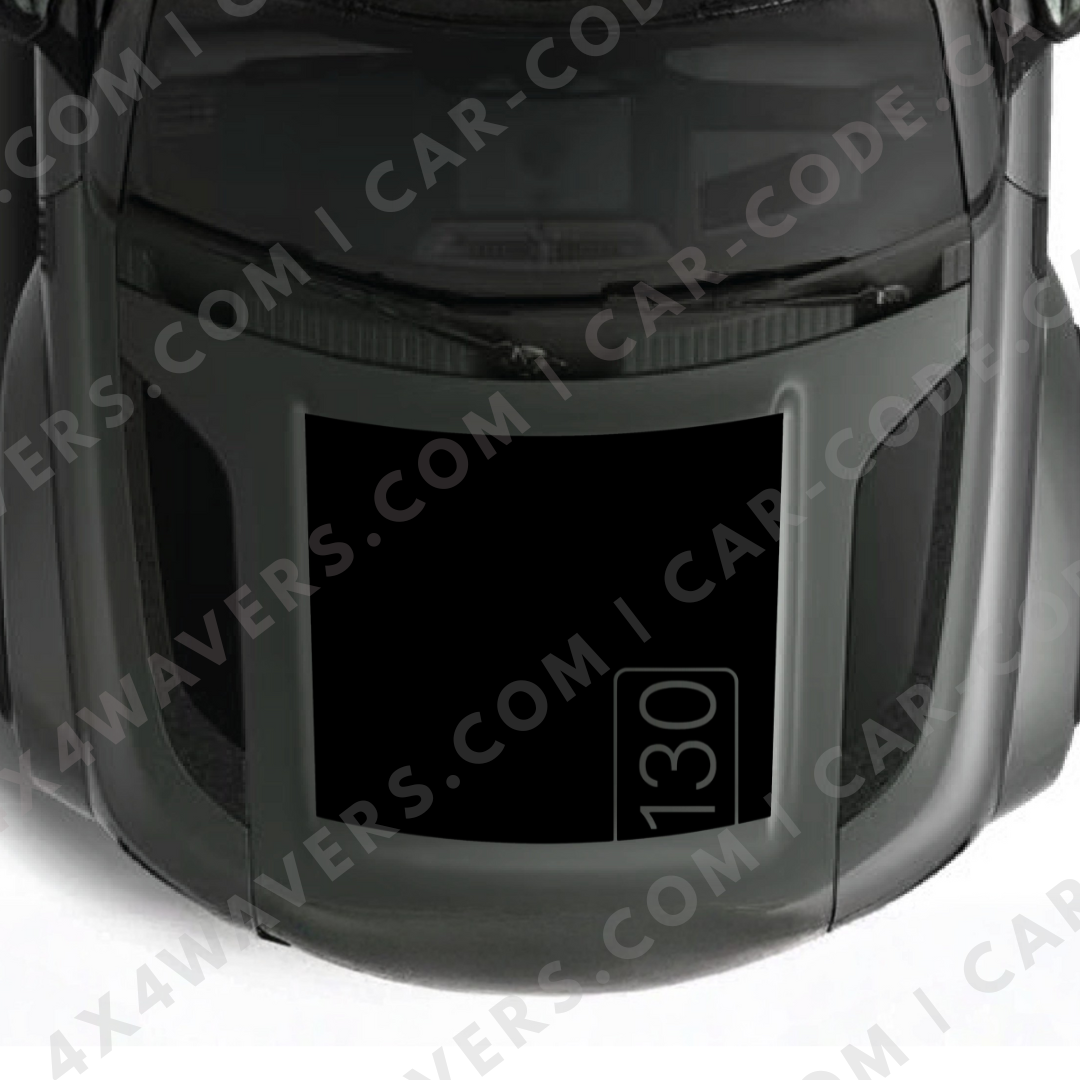 Hood Panel Decal/Sticker - 130 Graphic Kit - For Land Rover Defender 2020-2024 - Premium Vinyl