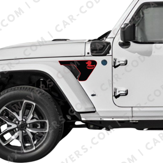 Fender Insert Decal/Sticker - Duck Graphic Kit - For Jeep Wrangler/Gladiator JL/JLU/JT 2018+ - Premium Vinyl
