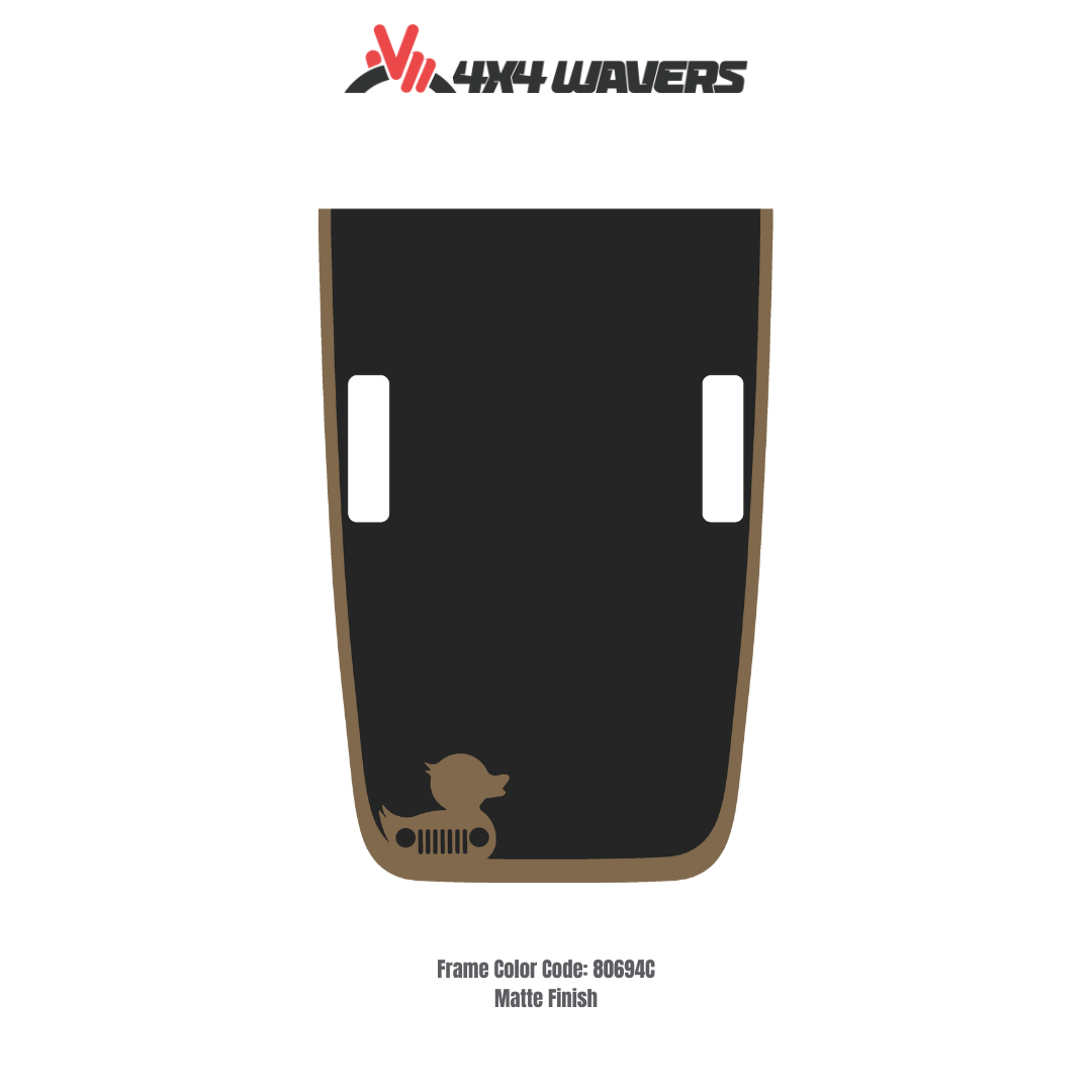 DUCK Decal Sticker Kit for JL Rubicon Hood – Vinyl Car Decals for Jeep Wrangler Models – Made in Canada - Compatible with JL 2018 - 2025