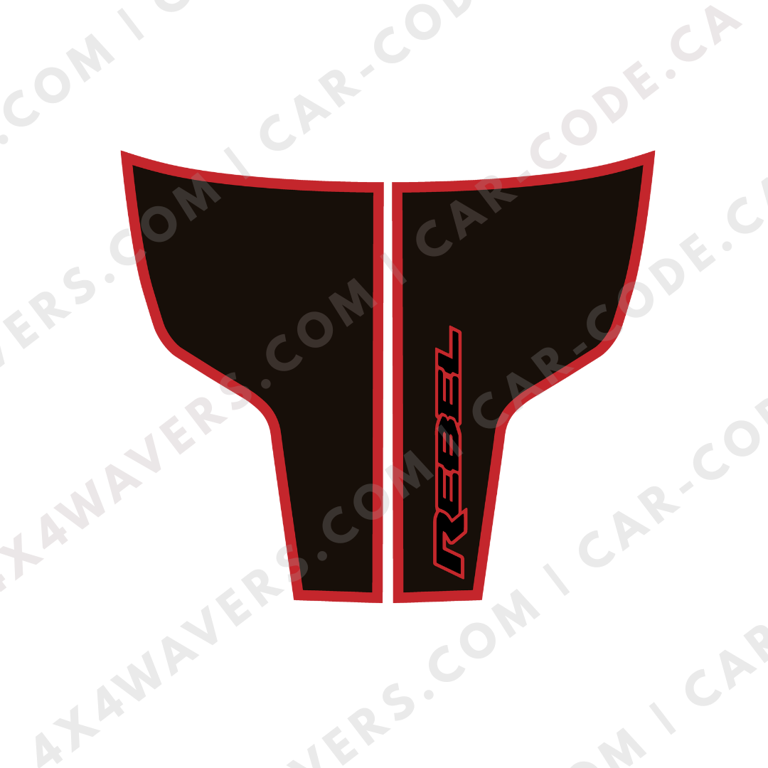 Hood Panel Decal/Sticker - Sports Style Graphic Kit - For Ram 1500 2009-2018 Rebel - Premium Vinyl