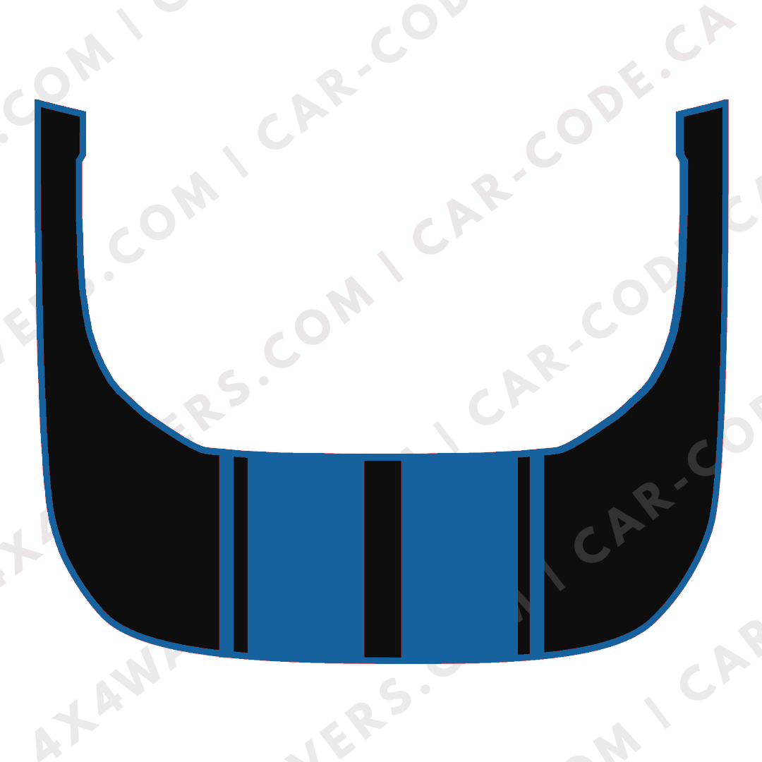 Hood Panel Decal/Sticker - Racing Stripes Graphic Kit - For Ford Bronco Raptor 2021-2024 - Premium Vinyl