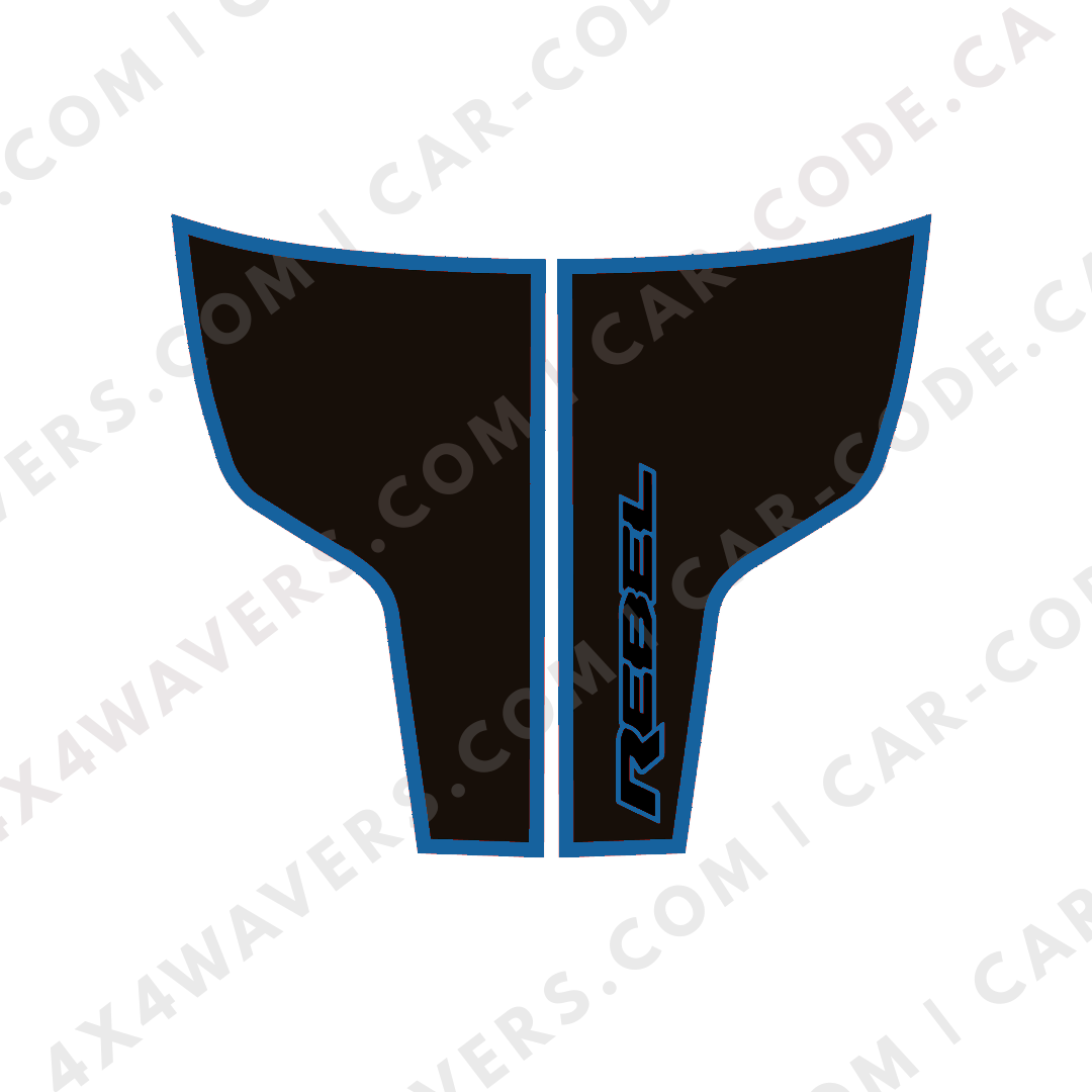Hood Panel Decal/Sticker - Sports Style Graphic Kit - For Ram 1500 2009-2018 Rebel - Premium Vinyl