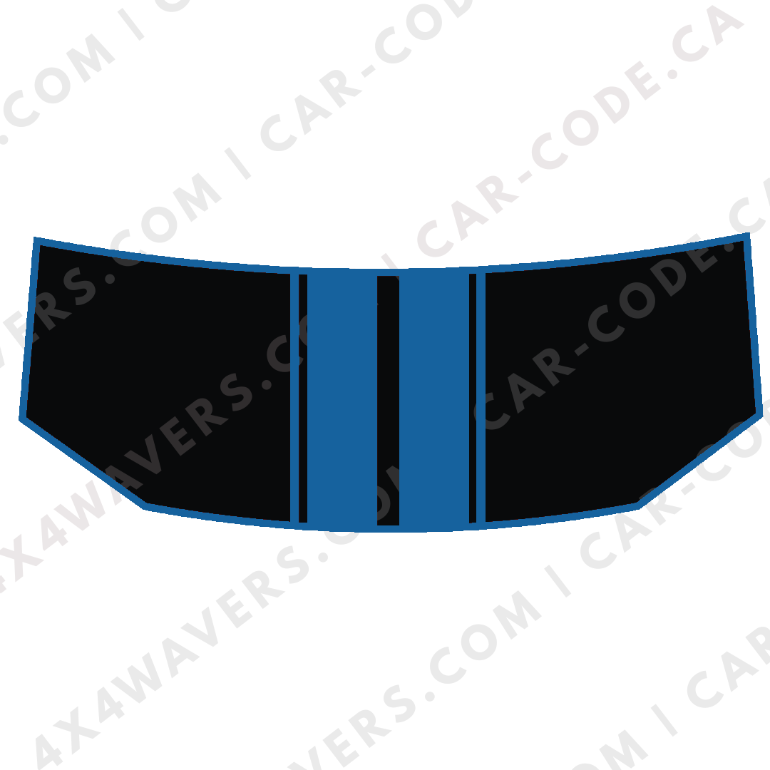 Hood Panel Decal/Sticker - Racing Stripes Graphic Kit - For Tesla Cybertruck - Premium Vinyl