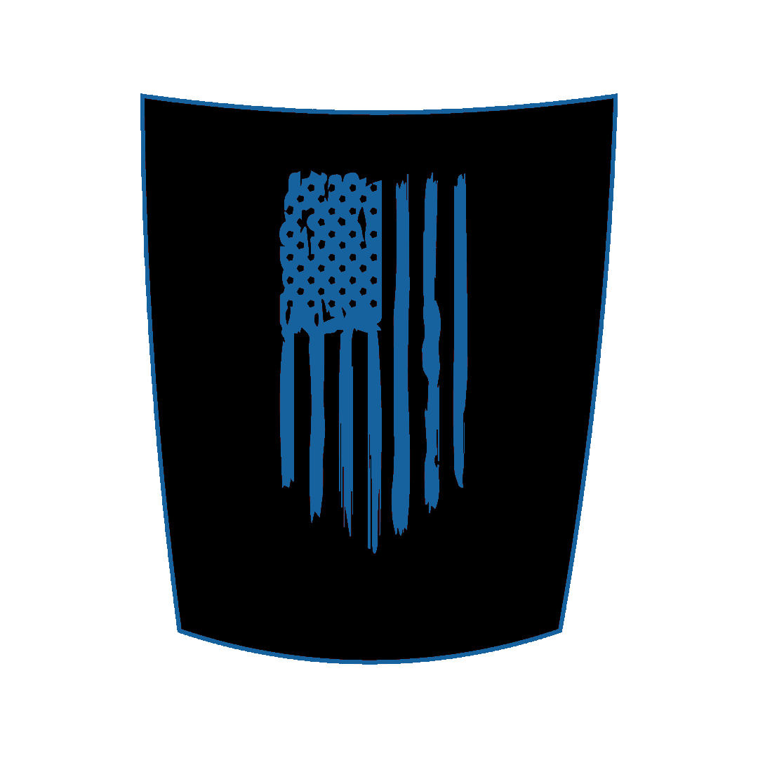 Hood Panel Decal/Sticker - USA Flag Graphic Kit - For Chevrolet Silverado 2019-2024 - Premium Vinyl