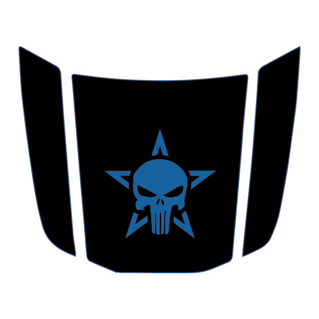 Hood Panel Decal/Sticker - Star Style Graphic Kit - For Toyota 4Runner 2014-2024 - Premium Vinyl