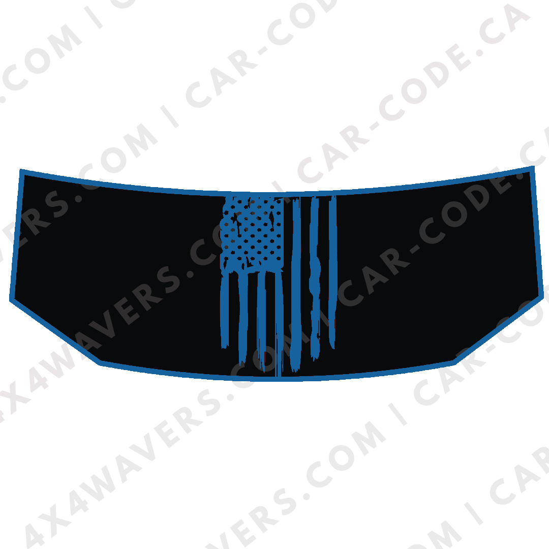 Hood Panel Decal/Sticker - USA Flag Graphic Kit - For Tesla Cybertruck - Premium Vinyl