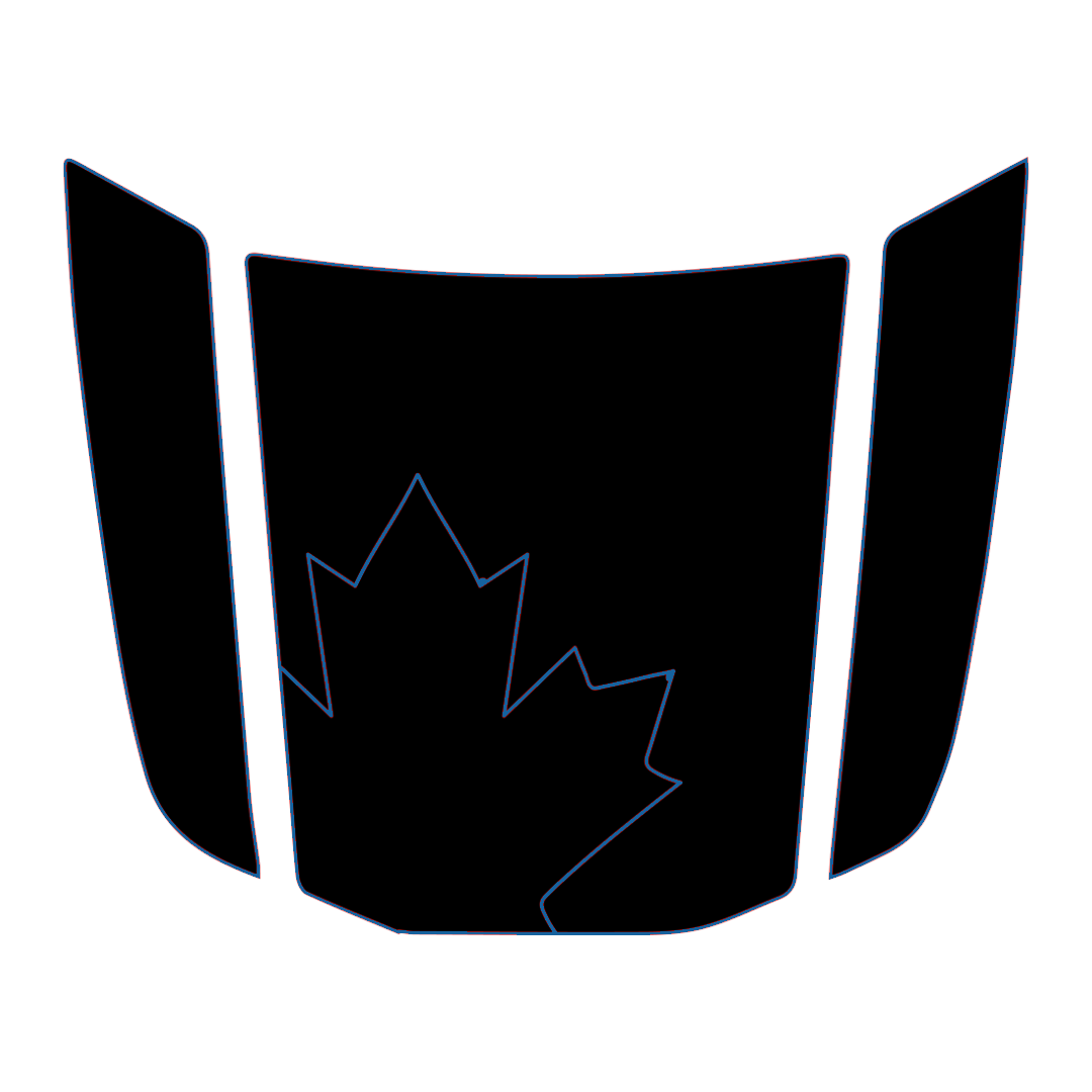 Hood Panel Decal/Sticker - Maple Leaf Graphic Kit - For Toyota 4Runner 2014-2024 - Premium Vinyl