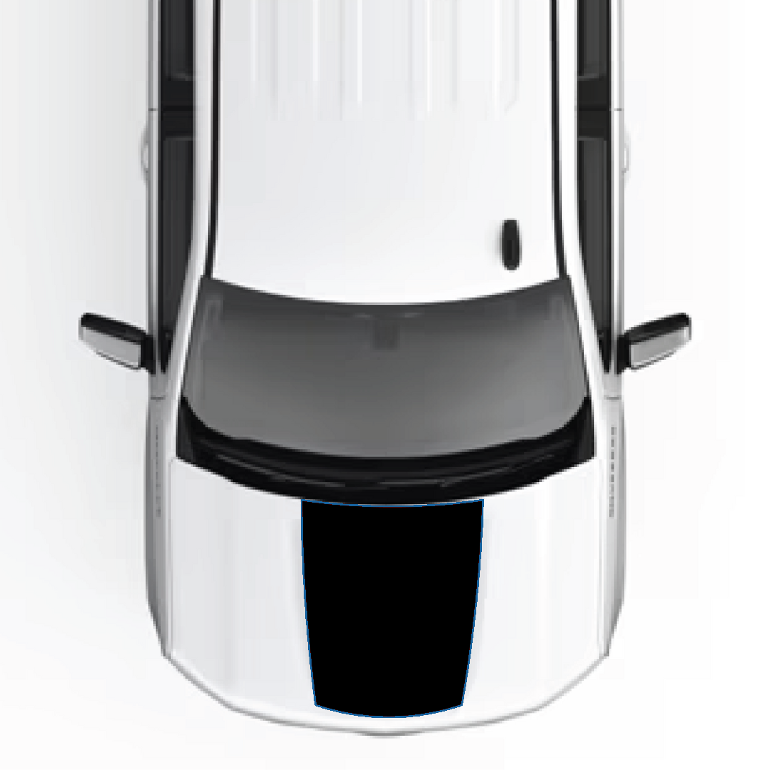 Hood Panel Decal/Sticker - Plain Style Graphic Kit - For Chevrolet Silverado 2019-2024 - Premium Vinyl