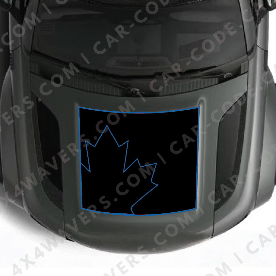 Hood Panel Decal/Sticker - Canada Leaf Graphic Kit - For Land Rover Defender 2020-2024 - Premium Vinyl