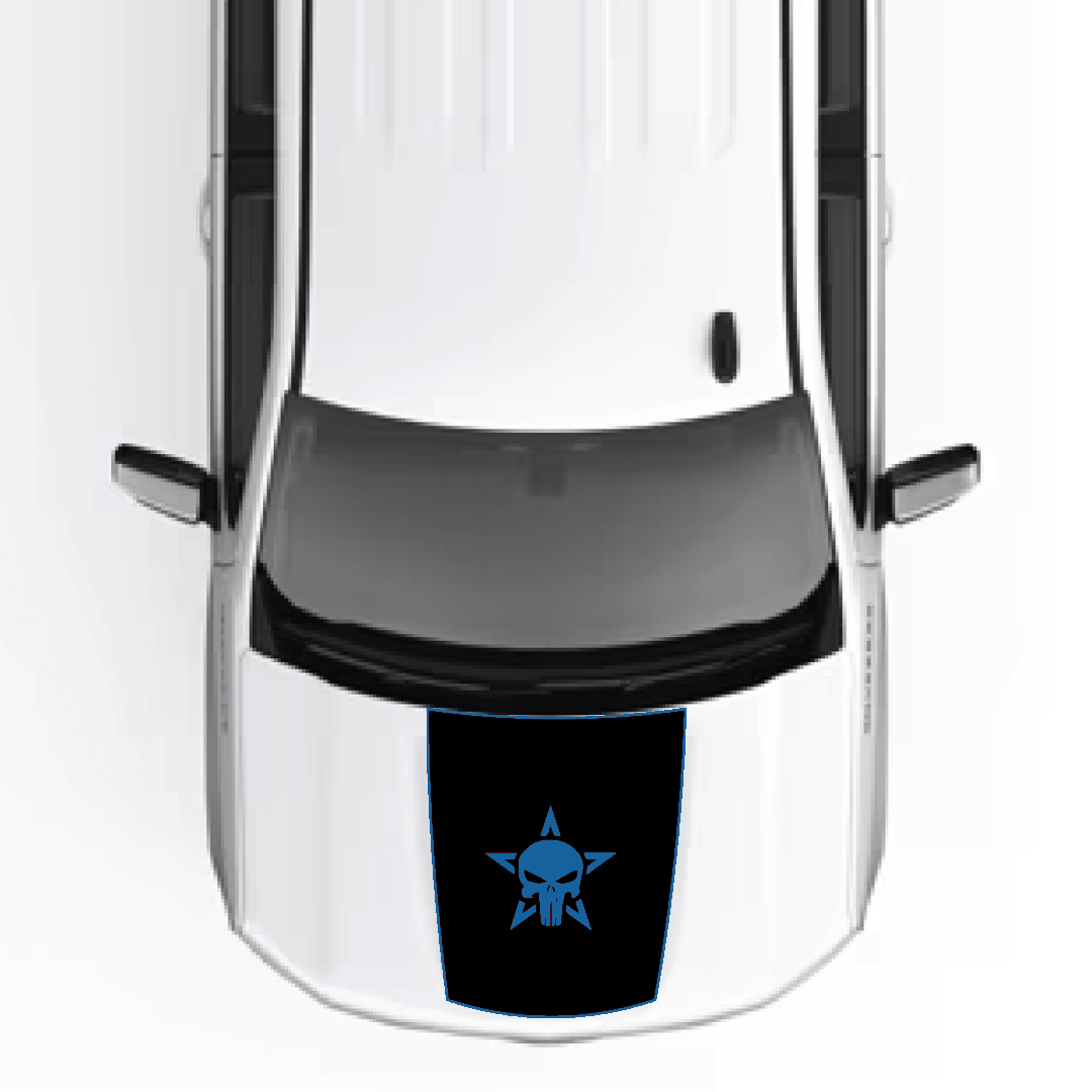 Hood Panel Decal/Sticker - Star Style Graphic Kit - For Chevrolet Silverado 2019-2024 - Premium Vinyl