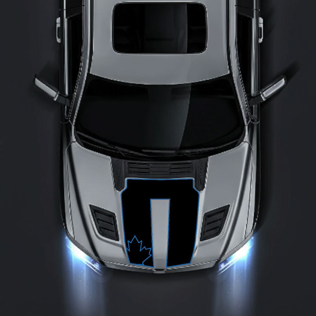 Hood Panel Decal/Sticker - Plain Style Graphic Kit - For Ram 1500 2019-2025 Rebel - Premium Vinyl