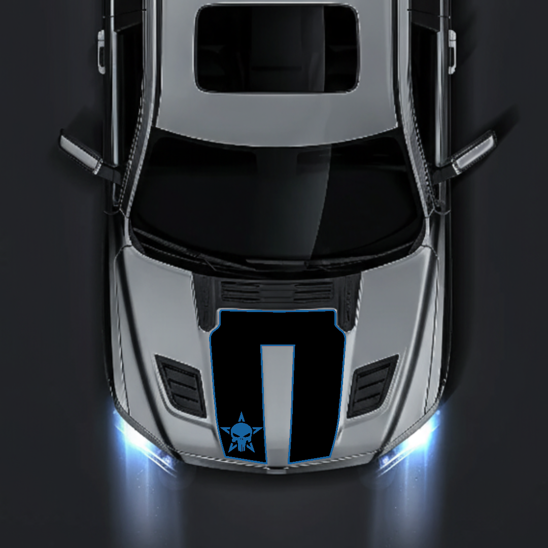 Hood Panel Decal/Sticker - Star Style Graphic Kit - For Ram 1500 2019-2025 Rebel - Premium Vinyl